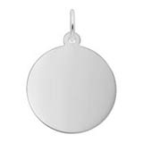14K White Gold Med-Round Classic Disc Charm by Rembrandt Charms