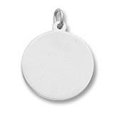 Sterling Silver Med-Round Disc Charm Series 35 by Rembrandt Charms