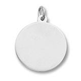 Sterling Silver Med-Round Disc Charm Series 50 by Rembrandt Charms