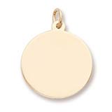 Gold Plate Med-Round Disc Charm Series 50 by Rembrandt Charms