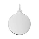 14K White Gold SM-Round Classic Disc Charm by Rembrandt Charms