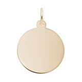 Gold Plate SM-Round Classic Disc Charm by Rembrandt Charms