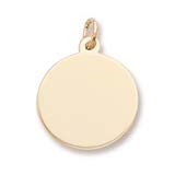 Gold Plate SM-Round Disc Charm Series 35 by Rembrandt Charms