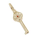 10K Gold Key and Heart Charm by Rembrandt Charms