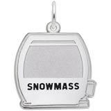 Sterling Silver Snowmass Flat Cable Car Charm