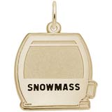 14K Gold Snowmass Flat Cable Car Charm