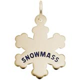 Gold Plate Snowmass Snowflake Charm