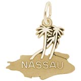 14K Gold Nassau Palms Charm