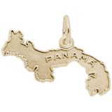 Gold Plate Panama Map w/ Boarder Charm
