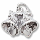 14K White Gold Wedding Bells Charm by Rembrandt Charms