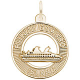 14K Gold Prince Edward Island Cruise Ship Charm