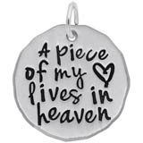 Rembrandt Charms A Piece of My Heart Charm in Sterling Silver