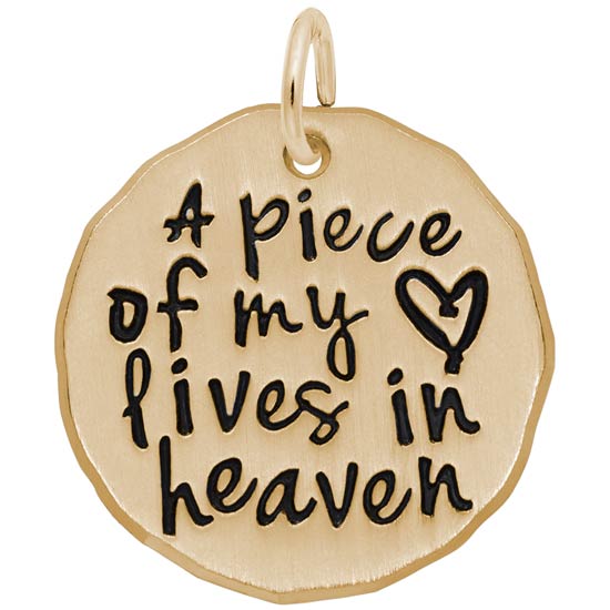 Gold Plated A Piece of My Heart Charm by Rembrandt Charms Gold Plated A Piece of My Heart Charm by Rembrandt Charms