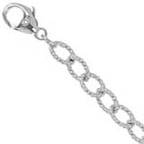 Rembrandt Charms Twisted Link Classic 7" Charm Bracelet in Sterling Silver