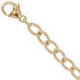 Rembrandt Charms Twisted Link Classic 7" Charm Bracelet in Gold Plate
