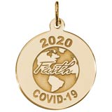 Gold Plate COVID-19 Faith Charm