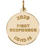 10K Gold COVID-19 First Responder Charm