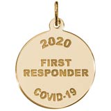 14K Gold COVID-19 First Responder Charm