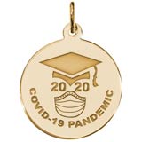 14K Gold COVID-19 Graduation Charm