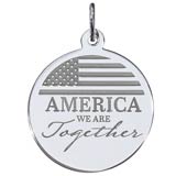 Sterling Silver COVID-19 America Together Charm