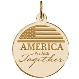 14K Gold COVID-19 America Together Charm