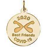 10K Gold COVID-19 Best Friends Elbow Bump Charm