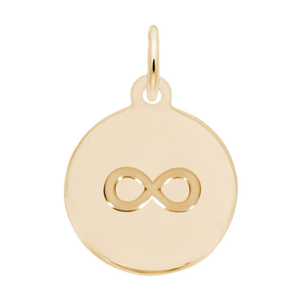 10K Gold Initial Disc Infinity Charm by Rembrandt Charms