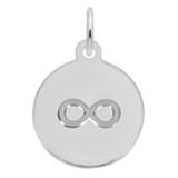 Rembrandt Charms Initial Disc Infinity Charm in Sterling Silver