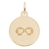 Rembrandt Charms Initial Disc Infinity Charm in 10K Gold