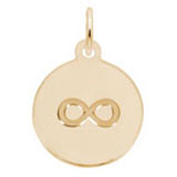 Rembrandt Charms - Extra Small Rope Disc Charm - 8178 14K Yellow Gold