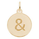 Rembrandt Charms Initial Disc Ampersand Charm in 10K Gold