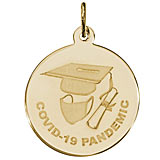 14K Gold Covid-19 Graduation Charm