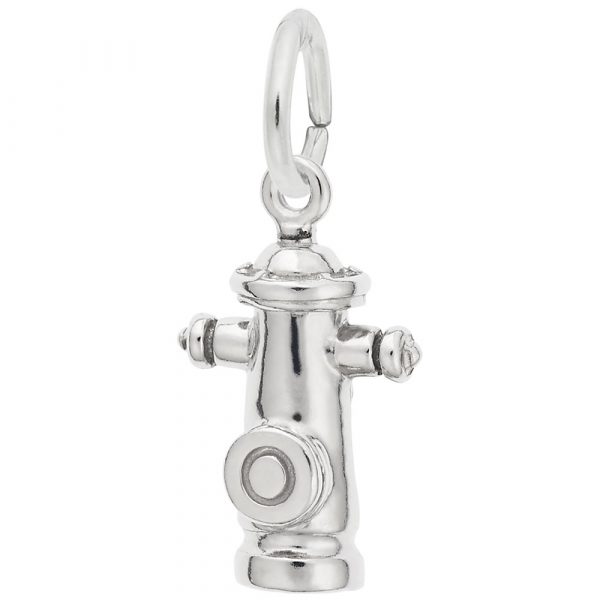 14K White Gold Fire Hydrant Charm by Rembrandt Charms