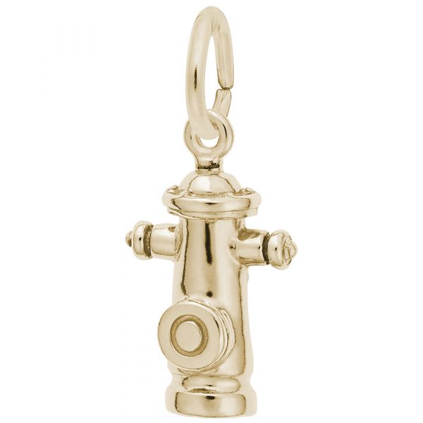 Gold Plate Fire Hydrant Charm by Rembrandt Charms Gold Plate Fire Hydrant Charm by Rembrandt Charms