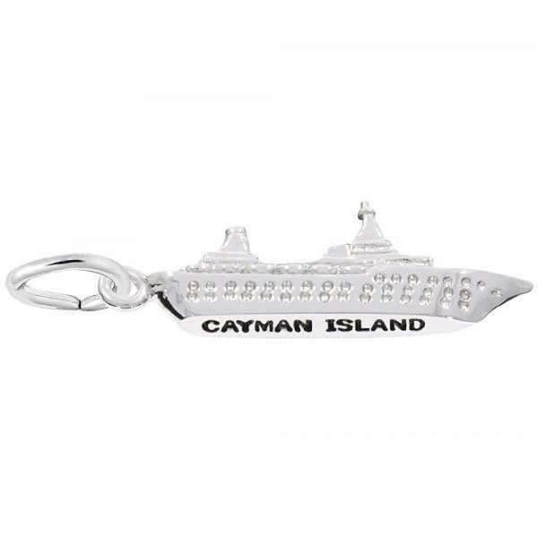 Sterling Silver Cayman Island Cruise Ship Charm by Rembrandt Charms