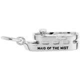 14K White Gold Maid of the Mist Boat Charm