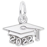 Rembrandt 2022 Graduation Cap Accent Charm, Sterling Silver