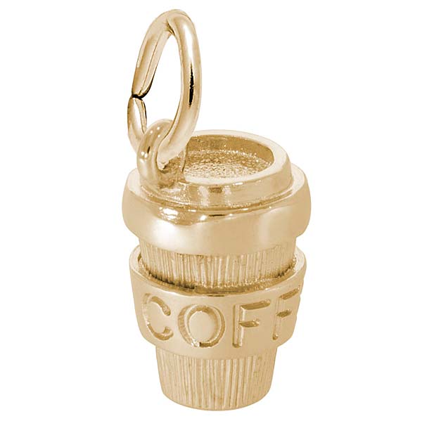 14k Gold Coffee Cup Charm by Rembrandt Charms