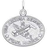 Remember Charms Pearl Harbor USS Arizona Memorial Charm in 14K White Gold