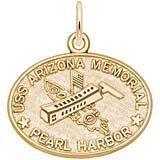 Remember Charms Pearl Harbor USS Arizona Memorial Charm in 10K Gold