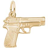 10K Gold Pistol Charm