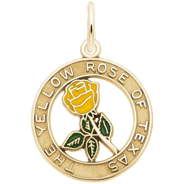 14k Gold Yellow Rose of Texas by Rembrandt Charms