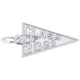 Rembrandt Charms Class of 2022 Banner Charm in 14K White Gold