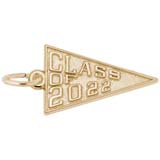 Rembrandt Charms Class of 2022 Banner Charm in 14K Gold