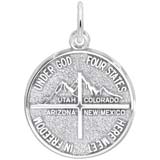Sterling Silver 4 States Disc Charm