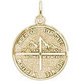 Gold Plate 4 States Disc Charm