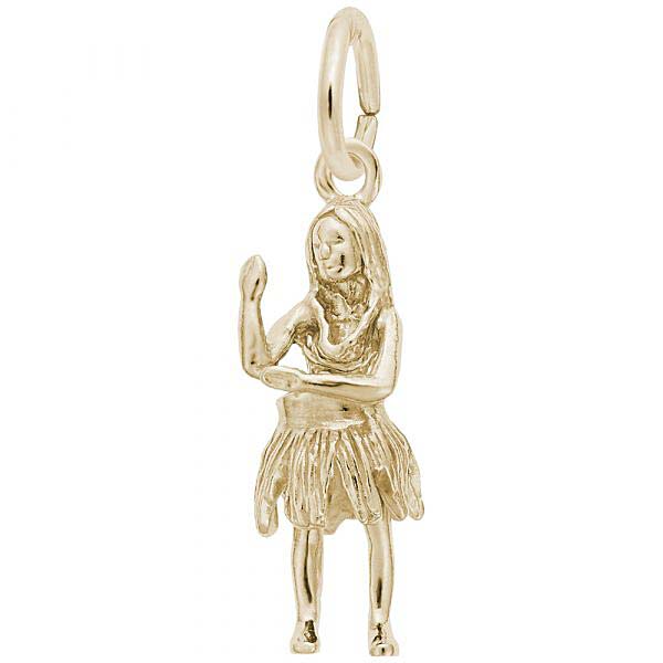 14K Gold Hula Dancer Charm by Rembrandt Charms 14K Gold Hula Dancer Charm by Rembrandt Charms