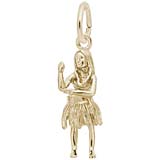 10K Gold Hula Dancer Charm by Rembrandt Charms