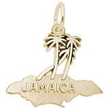 Gold Plate Jamaica Island Palms Charm by Rembrandt Charms