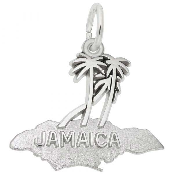 14K White Gold Jamaica Island Palms Charm by Rembrandt Charms 14K White Gold Jamaica Island Palms Charm by Rembrandt Charms